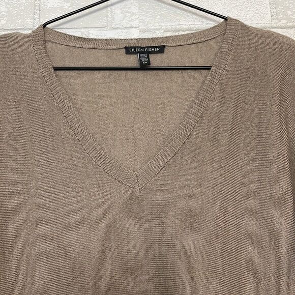 Eileen Fisher Merino Wool V Neck Sweater S - Picture 2 of 5